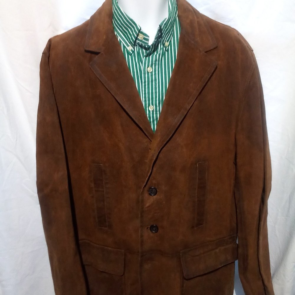 Vintage Polo Ralph Lauren Mens XL Suede Leather Blazer